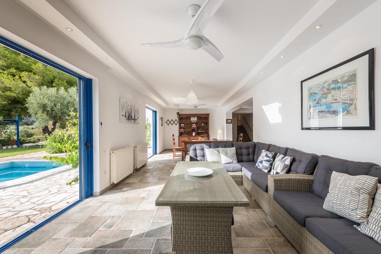 Summer Villa Pasiphae Private Pool - Bbq -Beach 2Min Sounion Luaran gambar